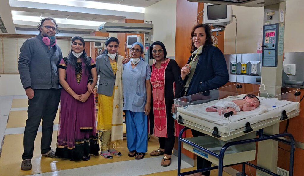 Dr. Preeti Chadha with the neonatal care team